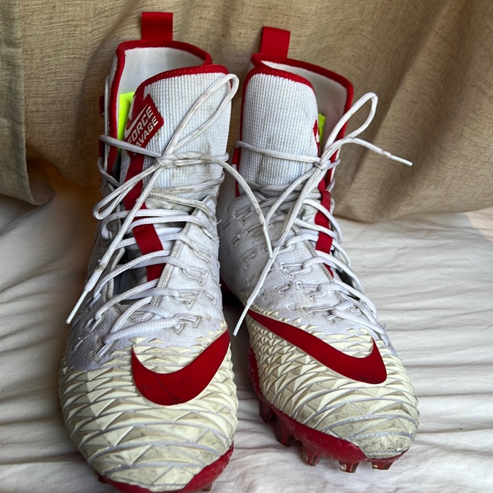 [NIKE] Men's Force Savage Elite Football Cleats White/Red